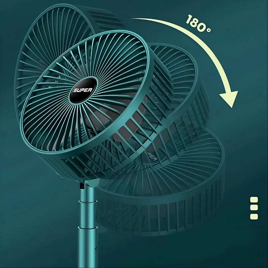 Adjustable Portable Desktop Fan - Telescopic Silent Personal Cooling for Office & Travel (Battery Not Include).
