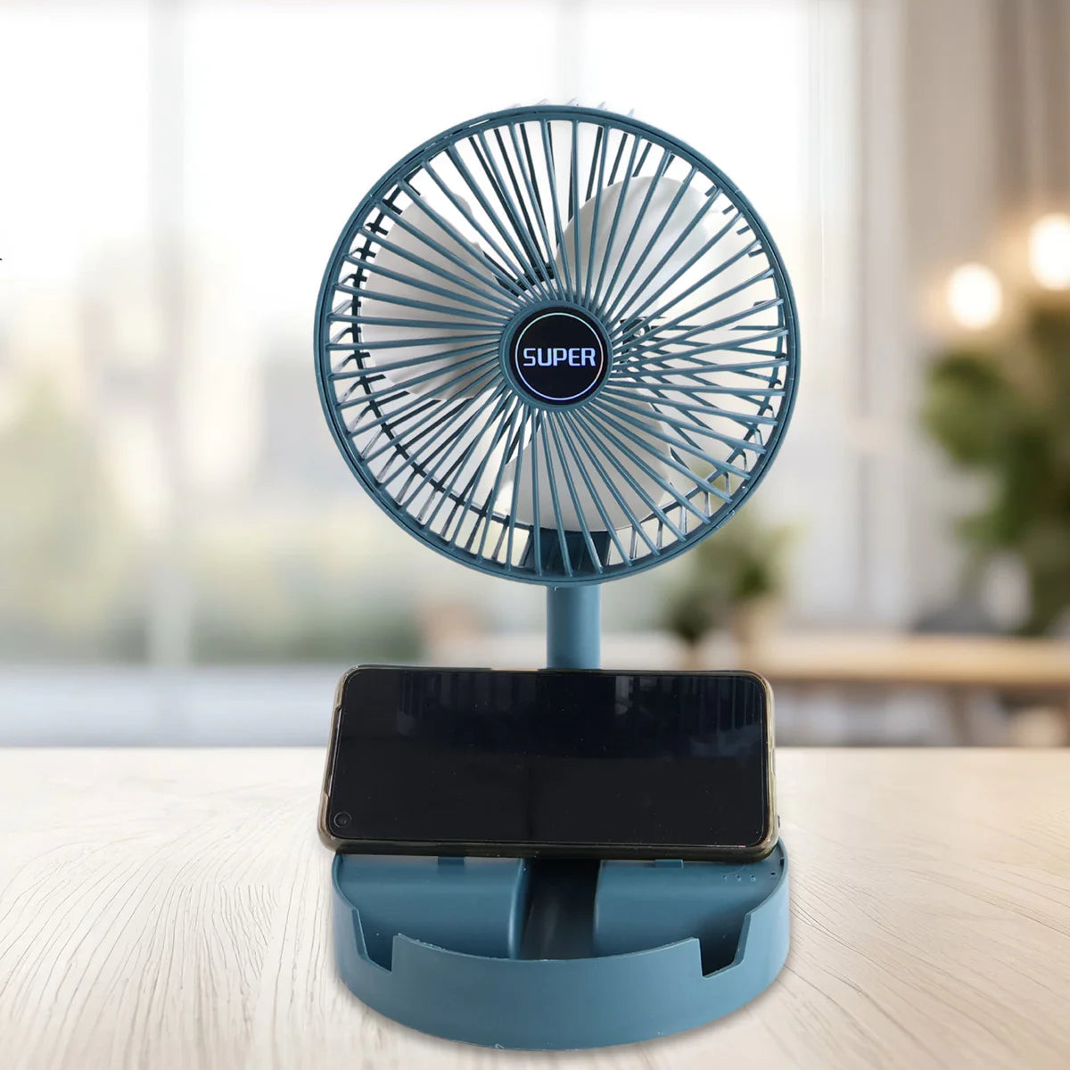 Adjustable Portable Desktop Fan - Telescopic Silent Personal Cooling for Office & Travel (Battery Not Include).