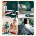 Adjustable Portable Desktop Fan - Telescopic Silent Personal Cooling for Office & Travel (Battery Not Include).