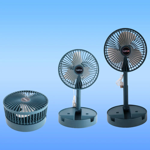 Adjustable Portable Desktop Fan - Telescopic Silent Personal Cooling for Office & Travel (Battery Not Include).